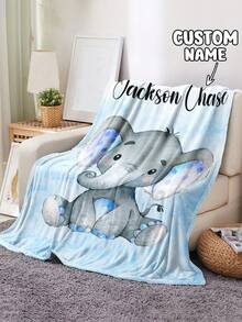 1pc Customized Personalized Blanket, Text Blanket, DIY Blanket, Patterned Blanket, Memorial Blanket. Tapestry, Photo Portrait Blanket Design, Suitable For Girls, Boys, Adults, Valentine's Day, Lightweight, Baby Blanket, Personalized Blanket, Personalized Photo Blanket, Personalized Throw Blanket, Personalized Baby Blanket, Newborn Blanket - Multicolor - View 9