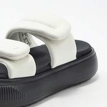 Puma Sandalias de mujer con suela gruesa y cómodas para uso casual - Gris-plata - Ver 9