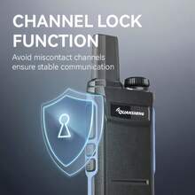 QUANSHENG TG-A1 双频对讲机，136-174MHz 和 400-470MHz，5W 大功率，USB-C 充电，适用于公路旅行、露营、酒店、建筑工地、安保团队 - 藍色 - 查看 4