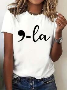 Mysterious Night Style, Casual Short Sleeve T-Shirt - Ghost Print Pattern, Elegant And Comfortable, Easy To Match Round Neck Top, Suitable For Various Occasions, Easy To Wash, Enjoy Four Seasons Charm, Multiple Sizes Available, Perfect For Halloween Parties, Theme Events, And Daily Wear, Show Your Unique Personality And Confidence, Essential Fashion Item!