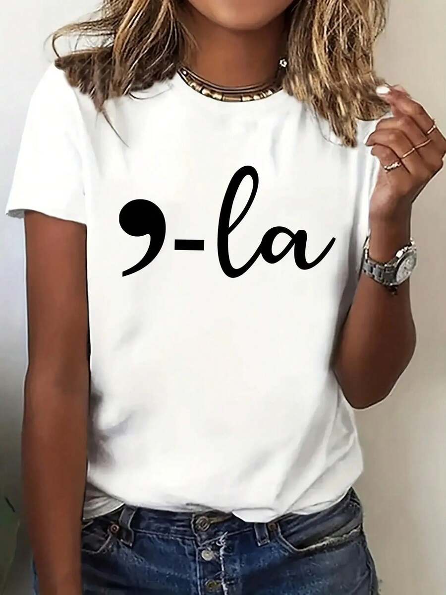 Mysterious Night Style, Casual Short Sleeve T-Shirt - Ghost Print Pattern, Elegant And Comfortable, Easy To Match Round Neck Top, Suitable For Various Occasions, Easy To Wash, Enjoy Four Seasons Charm, Multiple Sizes Available, Perfect For Halloween Parties, Theme Events, And Daily Wear, Show Your Unique Personality And Confidence, Essential Fashion Item!