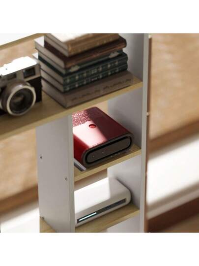 HOMCOM 113 45 Computer Desk, Office Bureau Open Shelves, CPU Holder, Steel Frame Home Office, Bedroom, Oak Finish view 11