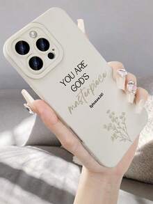 Christian Quote Phone Case For IPhone 17 16 15 14 13 12 11 Series, "You Are God's Masterpiece" Religious Inspirational Soft TPU Back Cover, Aesthetic Bible Verse Protective Case For Women Girls, Daily Use & Gift - 古董白 - 查看 7