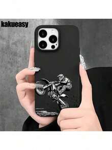 Large Hole Imitation Liquid Phone Case And Cover, Designed For Motorcycle Riders, Suitable For IPhone 16 Pro Max, 16, 15 Pro, 14, 14 Plus/14 Pro Max, 13, 13 Pro, 12 Pro, And 11/11 Pro Max Series, Ideal Gift For Birthdays And Celebrations.