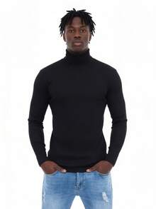 CACHARREL RIBBED LONG SLEEVE / BASIC T-SHIRT / RIBBED T-SHIRT - ĐEN - Xem 1