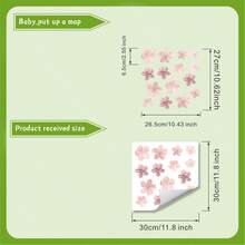 Delicate Pink Flower Wall Decal Set, Removable Self-Adhesive Vinyl Stickers To Add Soft Romantic Ambiance For Living Room Decor - Multicolor - View 6
