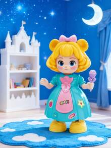 1pc Children's Electric Singing & Dancing Princess Music Light-Up Toy, Random Color - MultiWarna - View 1