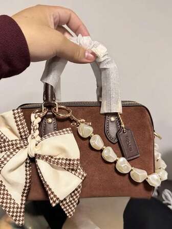 1 Piece Of Gorgeous Baroque Style Elegant Light Luxury Pearl Bag Charm - Multiple Lengths Available, Suitable For Diy Bag Accessories - The Best Choice For Bag Strap Replacement, Fashionable And Exquisite Bag Chain Jewelry.