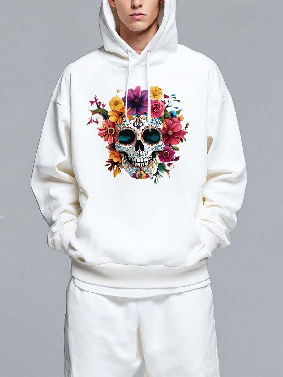 Men Zip-Up Hoodies - 白色 - 查看 1