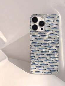Ocean  Minimalist Fish Pattern Waterproof Anti-Fingerprint Scratch-Resistant Transparent IMD Soft Glossy Smooth Phone Case Compatible With Apple 16/16 Plus/16 Pro/16 Pro Max Shockproof Anti-FallFOR-YOUR-BELOVED-PHONEChristmas Gifts - Kiểu 1 (1 CÁI) - Xem 8