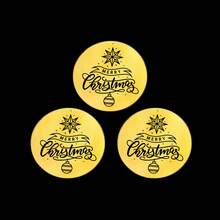 3 Pieces Merry Christmas Acrylic Cupcake Toppers Acrylic Mirror Disc Xmas Cupcake Decorations For Christmas New Year Party Supplies (Gold & Silver)