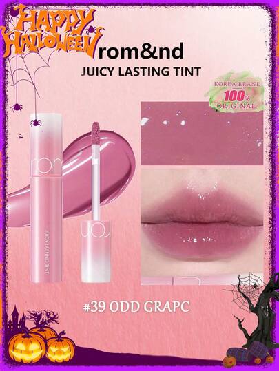 Rom&nd Tinta labbra lunga durata 39 ODD GRAPE, 5,5g / 0,2 once, rossetto liquido Romand, finitura lucida e succosa, lucidalabbra coreano, lunga durata, MLBB, idratante, molto pigmentato, trucco chiaro e naturale, tinta labbra quotidiana, K-Beauty, REGALO