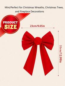 2 Pcs Red Christmas Cabinet Ribbons Bows Large Red Bow Christmas Door Kitchen Cabinet Ribbon Bows Locker For Xmas Holidays Party Decorations Supplies - Red - View 5