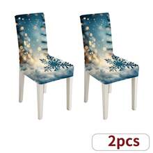 1 Piece/4/6/8/36 Modern And Minimalist Christmas Chair Cover, Dustproof, Removable, Washable, Stain Resistant, Waterproof, Stretchable, With Christmas Gingerbread Man, Lighting, And Snowflake Patterns. The Seasonal Table And Chair Set Measuring 17.7 X 23.6 Inches Can Be Used For Decoration, Banquet Decoration, Home Decoration, Christmas Decoration, And Party Supplies