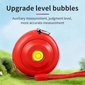 2 件伸缩树墙卷尺 - 不锈钢迷你卷尺带水平气泡，公制/英制（厘米/英寸/英尺）刻度，便携式口袋设计，适合建筑工人、承包商、DIY 爱好者、学生 - 散装（黑色） - 理想礼物