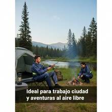 Conjunto impermeable reforzado chaqueta y pantalón con tiras reflectantes protección total resistente trabajo ciudad exterior México - Neblina azul - Ver 4