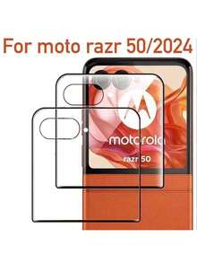 2 piezas Protector de pantalla de vidrio templado de alta definición para /Razr 70 Ultra/Razr Ultra 2026 /Razr 70plus /Razr Plus 2026/ Razr 60 Ultra/Razr Ultra 2025 /Razr 50 /Razr 2024 /Razr 50 Ultra, pantalla trasera curva de cobertura completa transparente resistente a caídas y arañazos (pantalla externa), instalación fácil de vidrio templado para pantalla externa - transparente - Ver 16