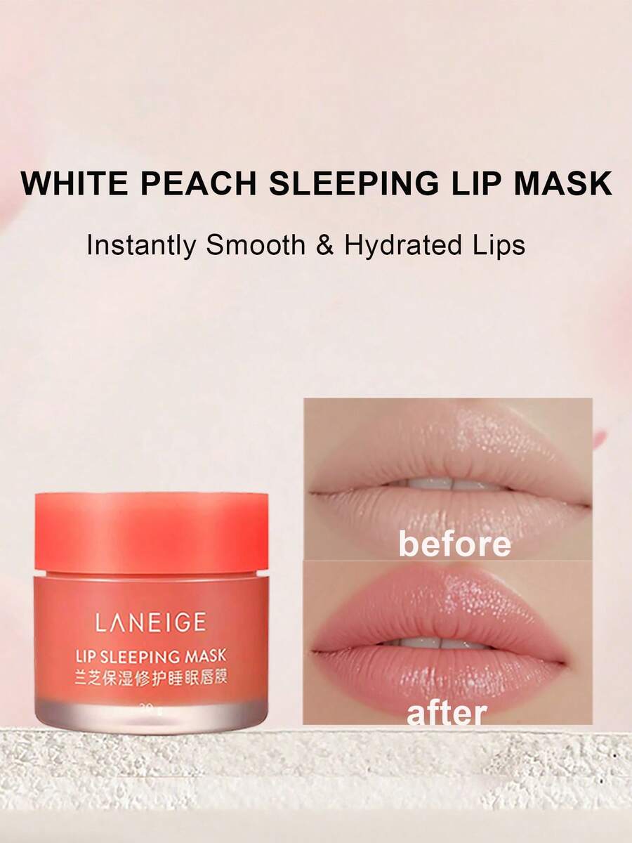 Laneige 唇部睡眠面膜 滋养保湿，令双唇柔嫩光滑，20克/0.7盎司。 - 桃色 - 查看 1