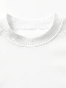 1件男士纯色优质柔软透气圆领短袖T恤，低调经典款式，可机洗，适合日常通勤和户外活动 - 白色 - 查看 7