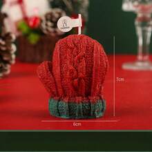 Bougie d'aromathérapie en forme de petit gant tricoté de Noël, cadeau d'accompagnement, décoration d'ambiance de Noël. Bougie d'aromathérapie, décoration de maison de Noël, décoration de pièce, hiver