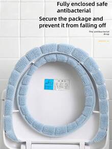 1 件加厚浴室马桶座垫，柔软舒适，弹性十足，易于安装，创意南瓜图案，通用马桶座垫，加厚可水洗，浴室装饰，冬季装饰，浴室配件，浴室工具