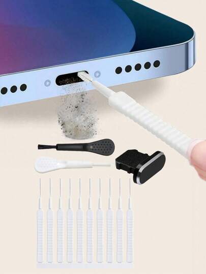 Multiple In One Charging Port Cleaning Kit For Smartphones With Dust Plug For Speaker And Earphone Holes Dust Screen And Cleaning Brushes Mobile Phone Speaker Dust Removal Cleaner Tool Kit Compatible With IPhone 15 14 13 12 11