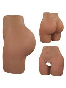 Silicone Butt Lifting Shorts, High Waist Shaping Biker Fake Buttocks, Unisex, Thickened Design, Suitable For Daily Wear & Sports, Confident Shaping - Brown - View 3