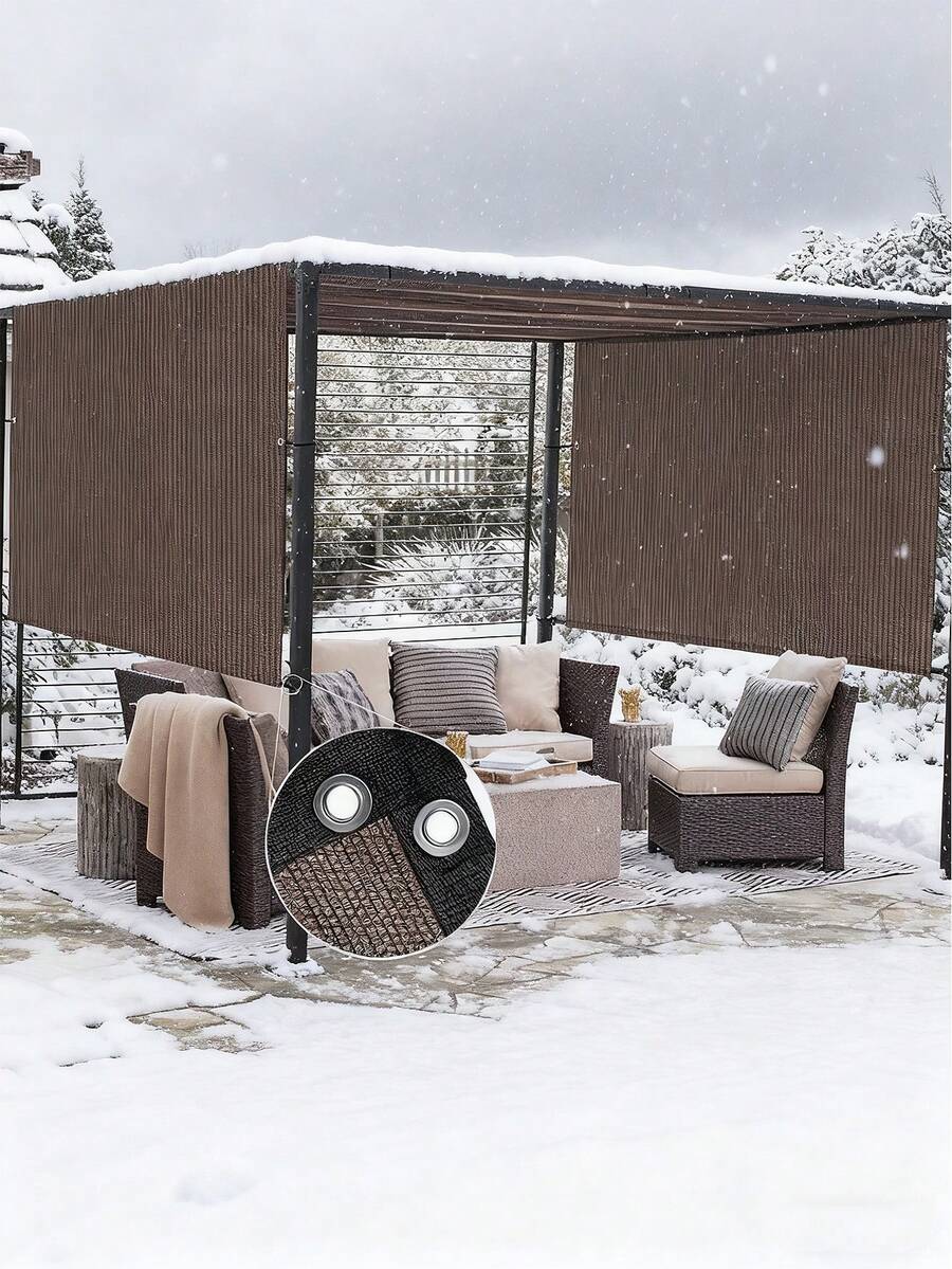 重型防雪网，高强度抗撕裂雪罩，带金属孔眼 - 耐用防冰雹、耐寒、高承重、易于安装，保护露台、车库入口、花园植物和宠物屋，有效防止积雪（非封闭式结构）