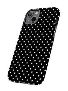 Black Background With White Polka Dots Two-In-One Matte Texture Phone Case Suitable For Compatible With Iphone17,17AIR,16, 15, 14, 13, 12, 11, PRO MAX,PLUS,X,XS And Case Suitable For Compatible With Samsung Galaxy S21/22/23/24/25 Ultra/FE+,NOTE20 Ultra,A71/56/55/54/53/52/36/34/26/25/23/16/15/14/13/06 - 彩色 - 查看 3