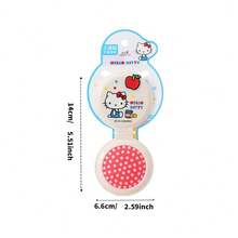 Miniso 1pc Hello Kitty Folding Comb With Mirror (Scratch-Resistant Teeth + Cartoon Print + Daily Grooming) - White - View 7