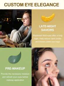60pcs 24k Gold Eye Mask Moisturizing Firming Nourishing Area Eye Gel Treatment Cream Hydrating Patch Dark Circles Bags - Vàng 60 chiếc - Xem 7