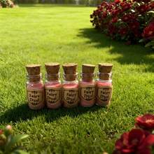 5 قطع زجاجات غبار جنية صغير - غبار سحري متلألئ متنوع في زجاجات زجاجية مع سدادات فلين، مناسبة لعيد الميلاد، عيد الحب، عيد الميلادكر، هالوين، العودة إلى المدرسة وغيرها من المناسبات