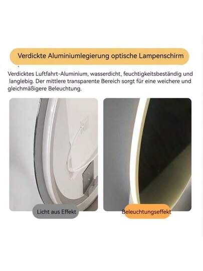 60 100 Cm Oval Frameless Slimme Wand Mirror, Anti Fog Touch Screen Bathroom view 8