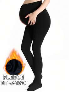 Maternity Leggings For Autumn/Winter - Simple, Warm And Comfortable High-Elasticity Leggings With Feet For Outdoor Wear, Suitable For Height 160-175cm, Weight 60-75kg, Pregnancy Clothes, Postpartum Clothes, Seamless Design, High-Elasticity Fabric, Breathable Fabric, Comfortable Pants For -5°C To 15°C Weather - Multicolor - View 3