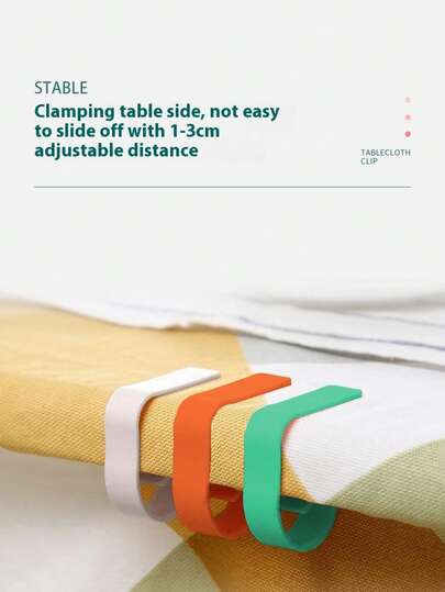 Clipes de toalha de mesa de plástico, clipe de toalha de mesa altamente elástico, clipes de armazenamento, clipes de toalha de mesa, ferramenta de fixação antiderrapante e à prova de vento para toalha de mesa, acessórios de acampamento, suprimentos para restaurantes ao ar livre