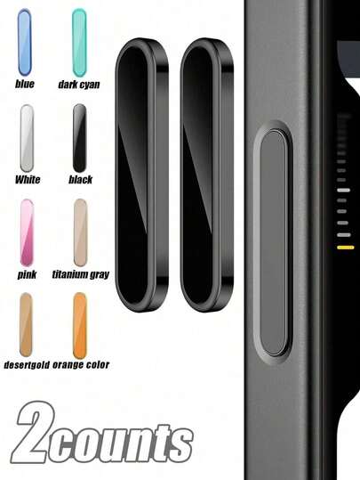 2pcs Camera Button Protector Compatible With IPhone 16/Plus/16 Pro/16 Pro Max/17/Plus/17 Pro/17 Pro Max, Auto-Align Scratch-Resistant Sliding Metal Protective Case Compatible With Apple Phone Side Click Touch Capture Button, Multiple Colors Available