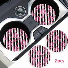 2 pezzi Sottobicchieri portabicchieri per auto, antishock, universali, di moda, accessori per interni auto, regalo per feste