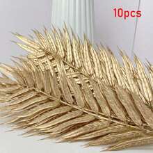 10/20 piezas Paquete de hojas de sauce artificial de color dorado y decoración de cubos de la suerte para arreglos florales del Año Nuevo Chino y otras ocasiones como el Día de San Valentín