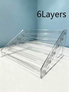 3/7 Tier Acrylic Nail Polish Display Rack, UV Gel Holder, Quick Installation Makeup Organizer, Jewelry Rack, Nail Desk Storage, Space Saving, Detachable Multi-Layer Acrylic Frame - Multicolor - View 17