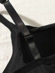 2 件套吊带背心，内置胸罩，可调节肩带，纯色，适合女士健身