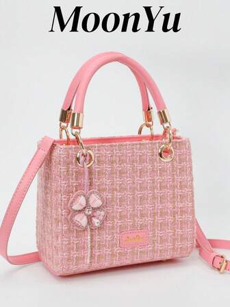Elegant rosa handväska för kvinnor