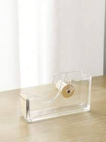 1pc Clear Acrylic Tape Dispenser Elegant Tape Cutter For Office School Home Use Durable And Lightweight Easy To Use With Any Tape Roll Perfect For Crafting Wrapping And Organization - Multicolor - View 8