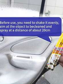 多用途汽车泡沫清洁剂 - 轻松清洁仪表板、方向盘、变速杆和座椅、内饰细节喷雾（前后效果）、汽车清洁配件、房车清洁剂、汽车清洁用品、车辆维护、使用前、无毒配方、汽车美容、易于使用、耐用清洁剂、汽车美容剂（颜色随机） - 彩色 - 查看 1