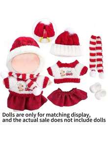 17cm 1st/2nd/3rd Generation Labobo Plush Doll Outfit - Cute Christmas Costume Set For Labubu