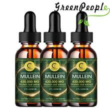 GREENPEOPLE (3 Pack)Mullein Drops For Lungs - Lung Cleanse & Detox - Vegan Mullein Leaf Extract Liquid Tincture, Support For Respiratory, Immune, Digestive System, Natural Herbal Supplement, 2 FL OZ - Gói 3 (60ml) - Xem 1