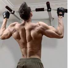 Barra de dominadas de pared montada en interiores, barra simple/doble para entrenamiento de fuerza de brazos