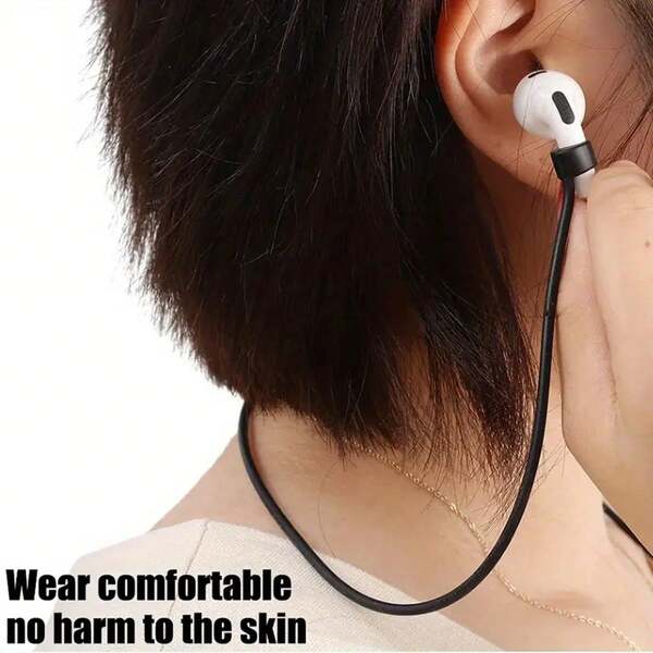 Anti Loss Wireless Headphone Strap With Anti Slip Design For Neck Fixation, Stable Fit, Wireless Convenience Suitable For Running, Gym, Travel - Compatible With All Wireless Headphones (In Ear And Semi In Ear), Sports Accessories, Portable, Lightweight And Durable, High-Quality Construction, Headphone Stand, Active Lifestyle, Suitable For Fitness Enthusiasts