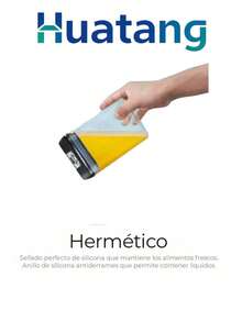 HuaTang Super Calidad Almacenamiento Juego de 7 Recipientes Hérmeticos de Plástico Premium Libres de BPA para Almacenamiento de Alimentos, en 4 Tamaños con Tapas Faciles de Abrir, para Especias, Cereales y mas (Tapa Negra) - Transparente - Ver 6