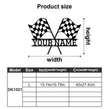 1pc Customized Racing Flag Metal Wall Decor - Personalized Name Racing Flag Metal Plaque - Customized Start And Finish Line Signs, Racing Driver Name Metal Signs, Checkered Flag Racing Club Logo, Race Decoration, Racing Sports Wall Decor - Multicolor - View 48