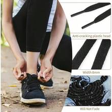 3 Pairs Black Shoe Laces Sneakers, Flat Black Shoelaces Sneakers, 516 Wide 120cm Shoe Strings Athletic Shoes Sneaker Running Shoestrings Women Men - Initial - View 3